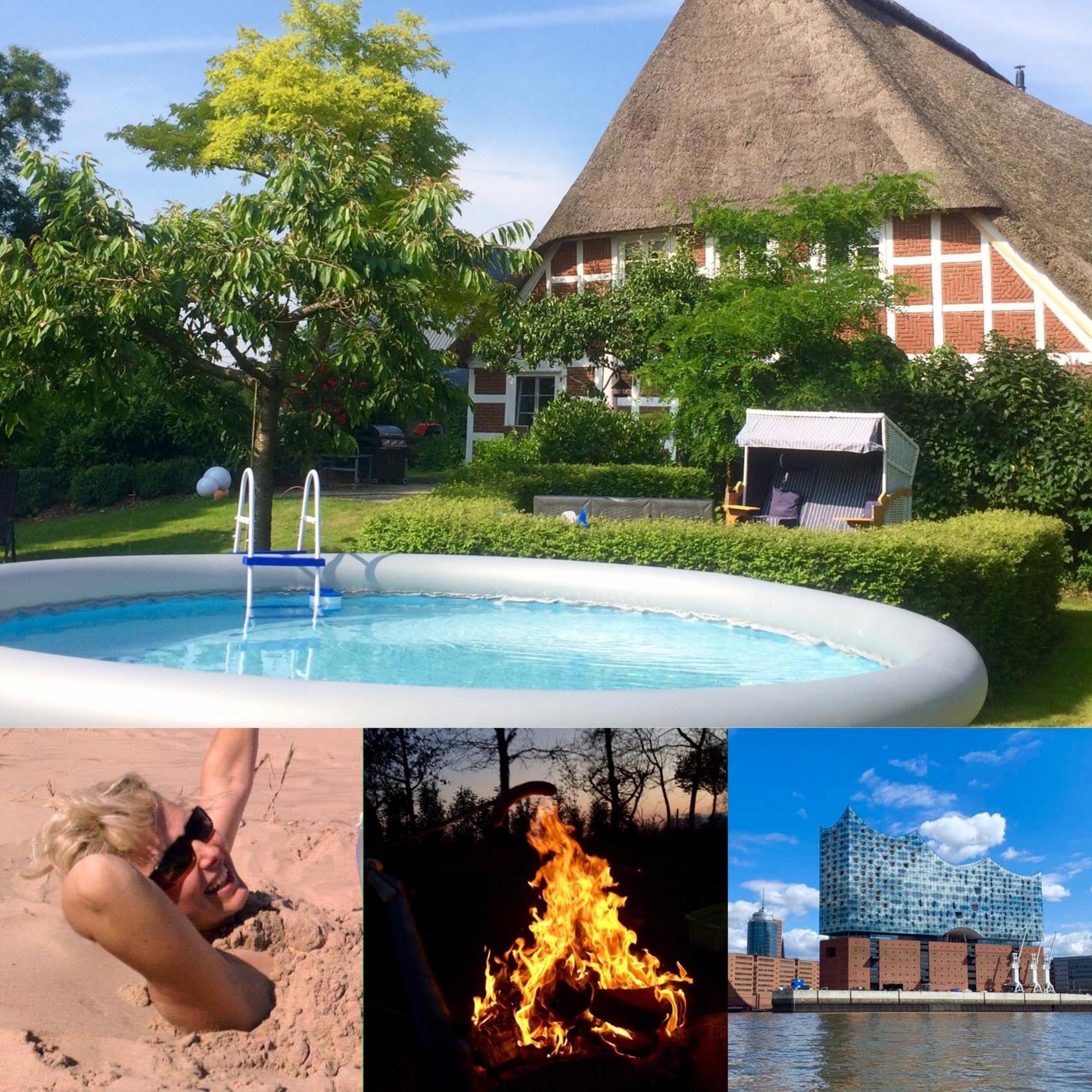 Altes Landhaus Oste, Klavier Appartement, 2 Zimmer Mit Kamin Hemmoor Exteriör bild